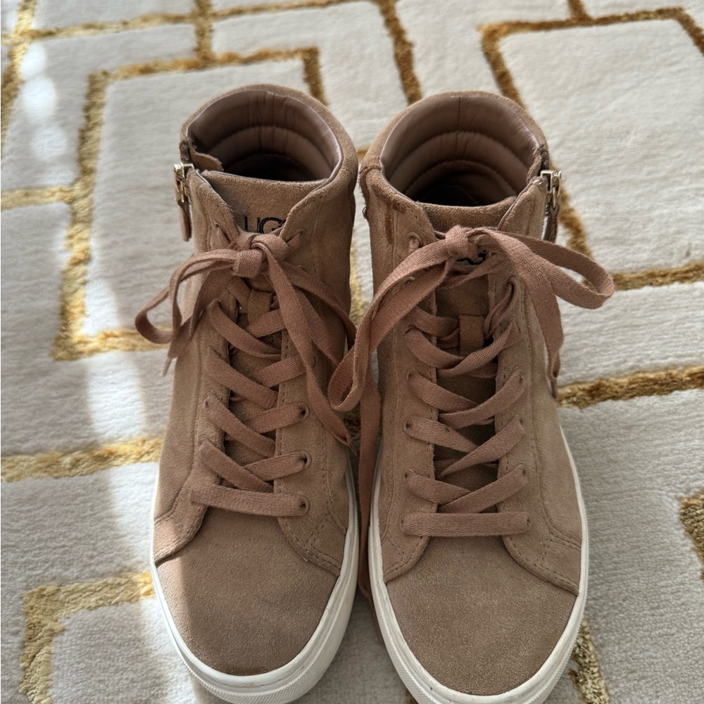 UGG Women's High-Top Sneakers in Tan Suede